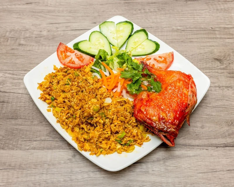 Crispy Chicken Rice at Bep & Brew, Airdrie AB