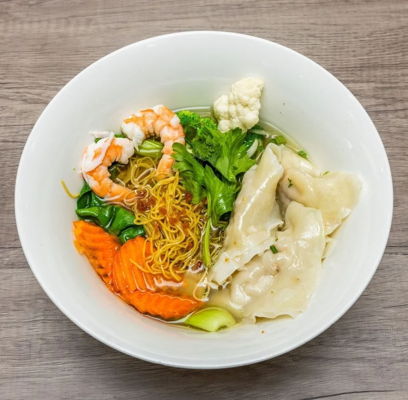 Wonton Noodle Soup at Bep & Brew in Airdrie, AB