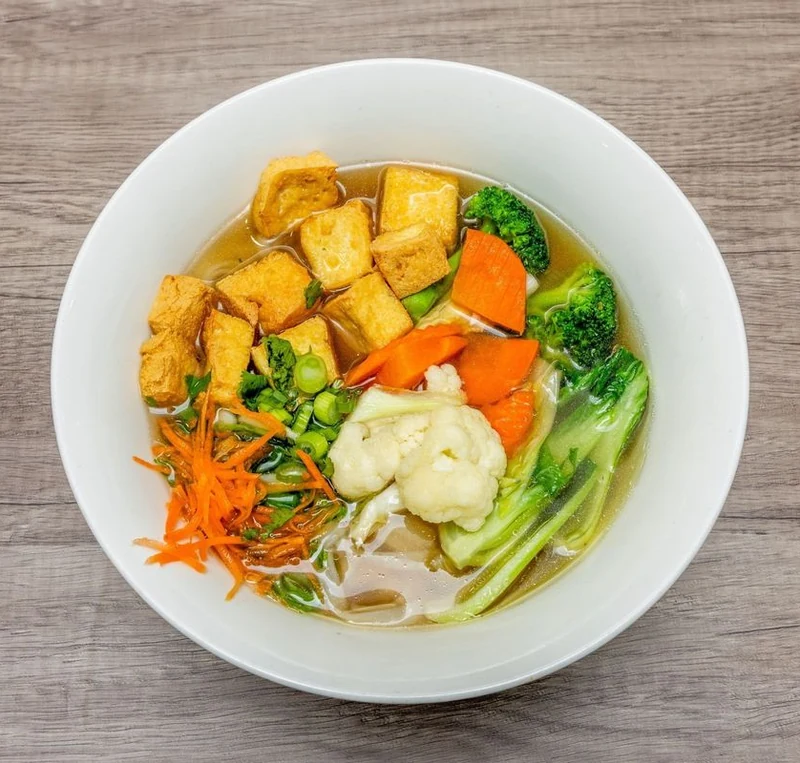 Vegetarian Pho at Bep & Brew in Airdrie, AB